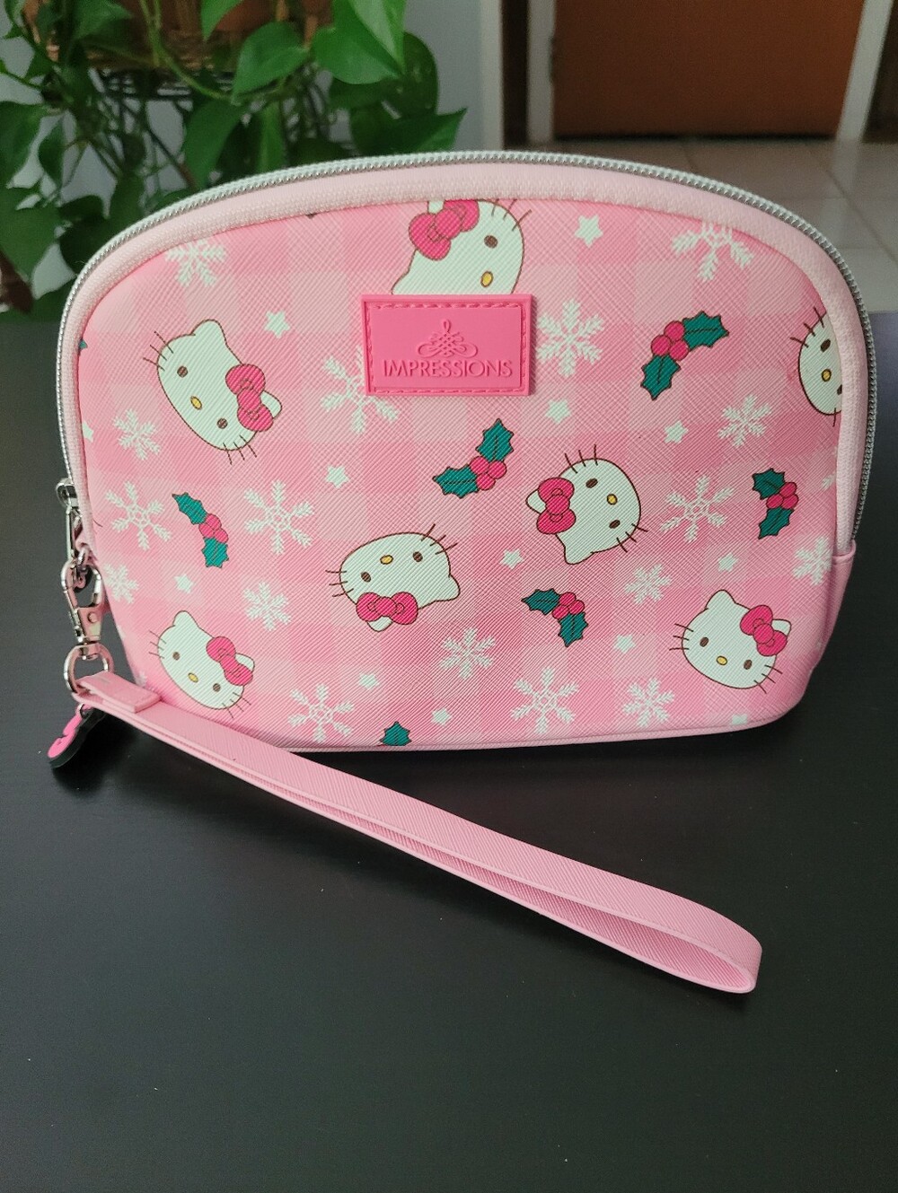 Impressions Pink Hello Kitty Wristlet Pouch with Strap
